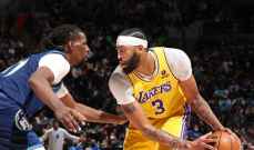 NBA: تيمبرولفز يهزم ليكرز في غياب جايمس