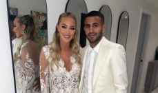 رياض محرز يحتفل بزواجه سرا على عارضة الأزياء تايلور
