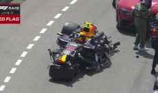 حادث مروع وتحطّم سيارة سيرجيو بيريز في سباق جائزة موناكو الكبرى