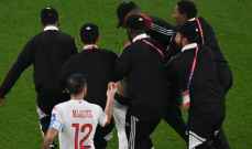 كلمات لمعلول مع رجال الامن الذي قبضوا على مشجع اقتحم مباراة تونس فرنسا