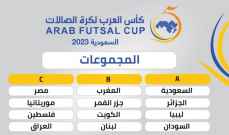 قرعة كأس العرب للصالات تضع  لبنان مع حامل اللقب المغرب