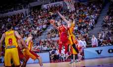 تصفيات أوروبا لمونديال السلة: اسبانيا تتخطى مقدونيا بفارق 36 نقطة وفوز التشيك