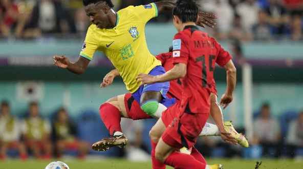 ابرز احداث مباراة البرازيل وكوريا الجنوبية