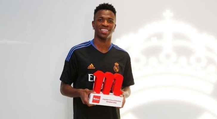 فينيسيوس ينال جائزة لاعب الشهر في ريال مدريد