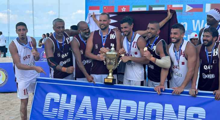 قطر تهزم عمان وتتوج بكأس آسيا لكرة اليد الشاطئية