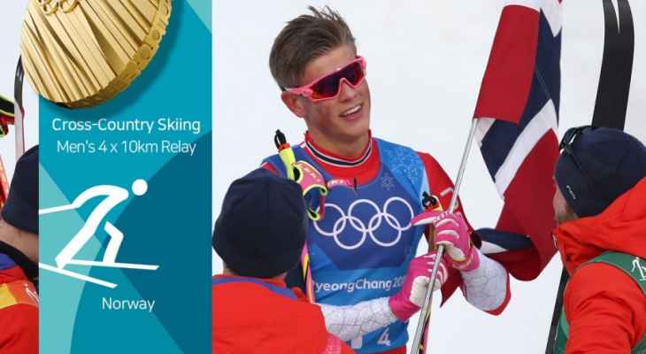 ذهبية جديدة للفريق النروجي في اولمبياد بيونغ تشانغ 2018 