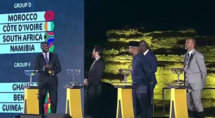 قرعة كأس امم افريقيا : مجموعة سهلة لمصر ونارية للمغرب