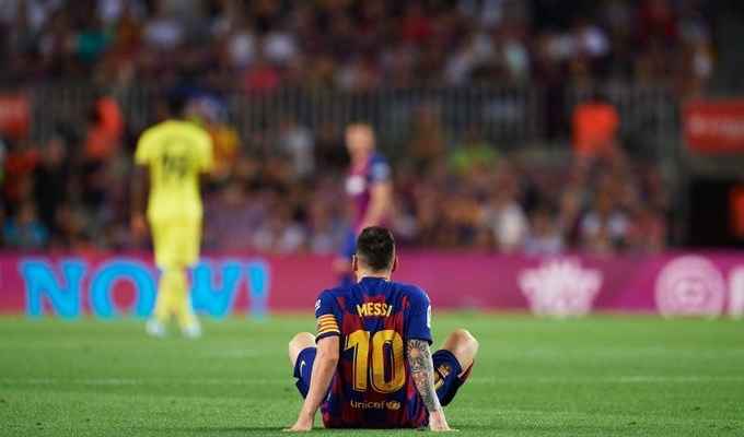 قلق كبير في برشلونة بعد اصابة ميسي واستبداله امام فياريال