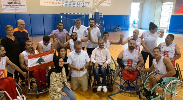 فوز المنتخب اللبناني على الفلسطيني ضمن بطولة كرة السلة الكراسي المتحركة 