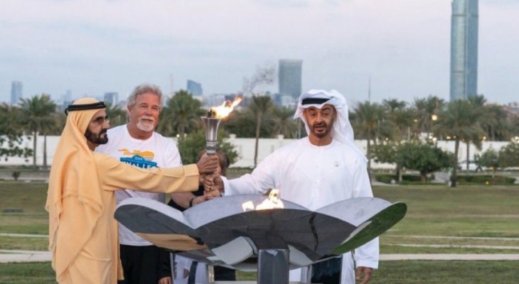 شعلة الاولمبياد الخاص تحط في الامارات