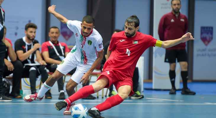 كأس العرب لكرة قدم الصالات: فوز فلسطين على موريتانيا
