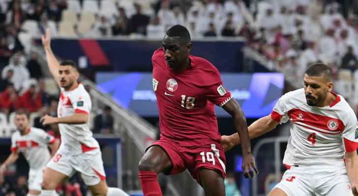 كأس آسيا 2023: انتهاء الشوط الأول بتقدّم قطر على لبنان 1-0