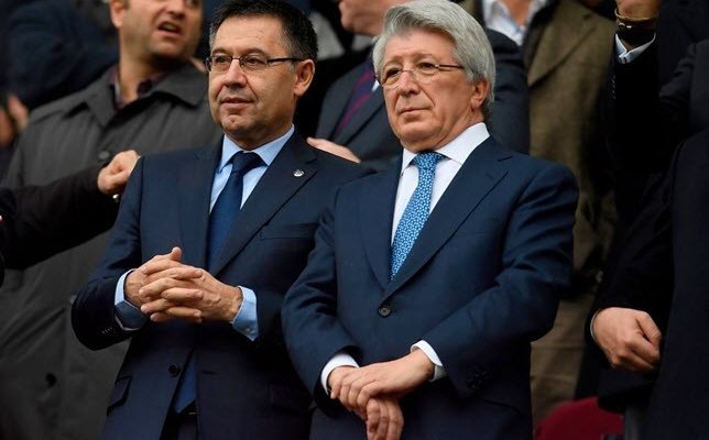 رئيس أتلتيكو مدريد: سيثبت التاريخ أن بارتوميو على حق في كل ما فعله لبرشلونة