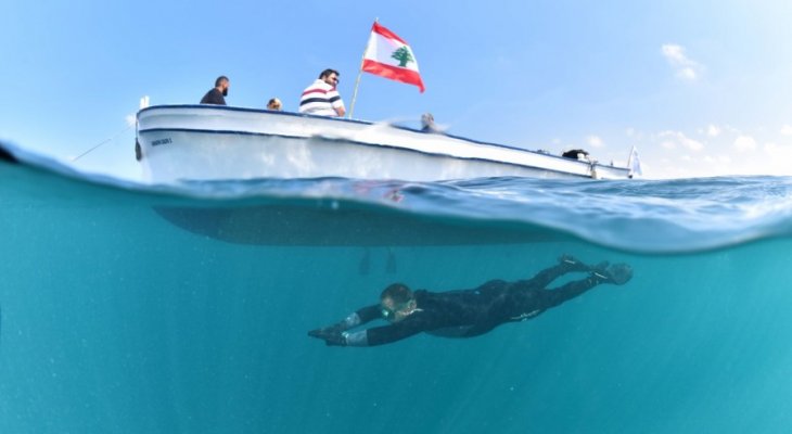 تصوير تحت الماء  ضمن مهرجان لبنان الرياضي المائي 