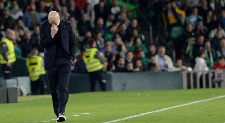 زيدان يحمل نفسه مسؤولية الخسارة امام ريال بيتيس 