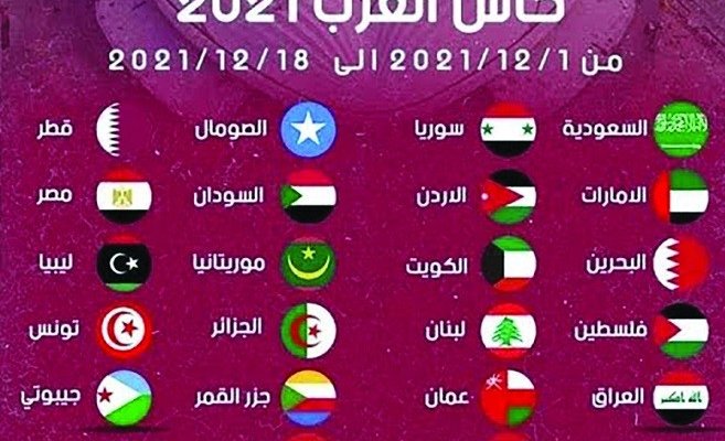 تحديد مواعيد مباريات بطولة كأس العرب