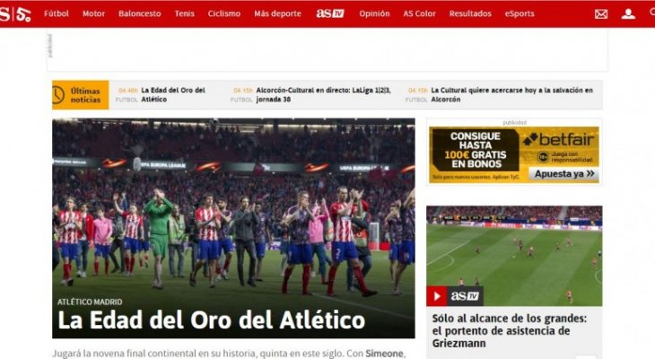 جولة على الصحف الإسبانية بعد فوز أتلتيكو مدريد