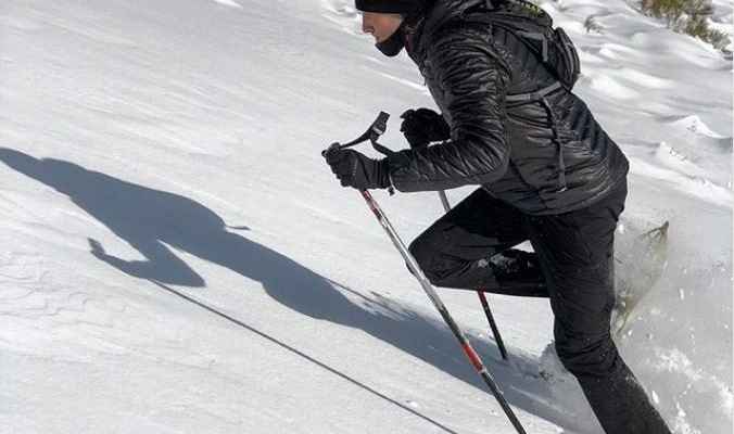 إستيبان إوكون يتحدى الثلج في تمارينه