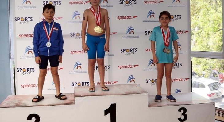 رقمان قياسيان في بطولة لبنان للسباحة للفئات العمرية   