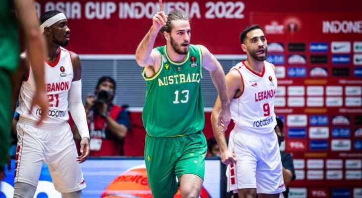 نهائي كأس آسيا لكرة السلة - الربع الأول: أستراليا 22-10 لبنان