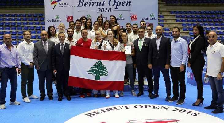 8 ميداليات ذهبية للبنان في ختام بطولة بيروت المفتوحة في التايكواندو