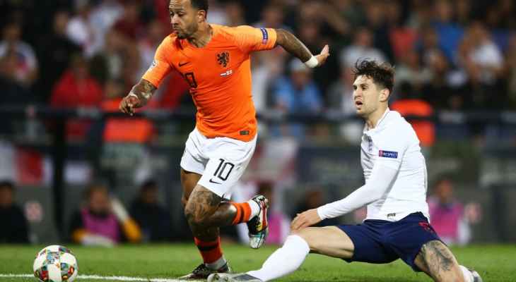 احصاءات من مباراة منتخب هولندا وانكلترا ‎ 