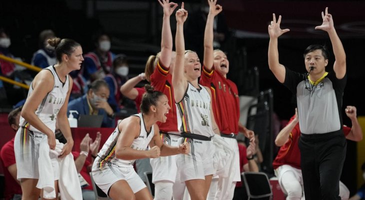 سيدات بلجيكا لكرة السلة بالعلامة الكاملة بعد الفوز على بورتوريكو في طوكيو 2020