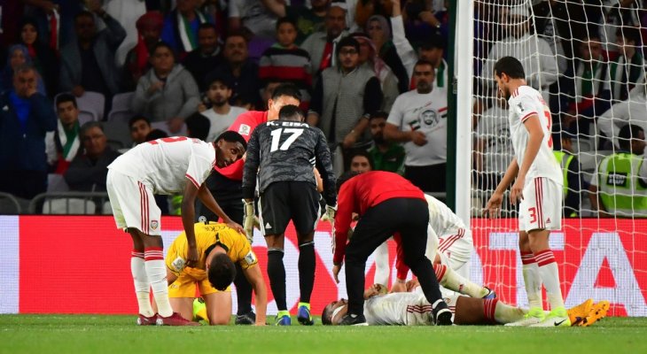 كأس آسيا 2019: شجاعة الإماراتي فارس جمعة تثير آراء متباينة 