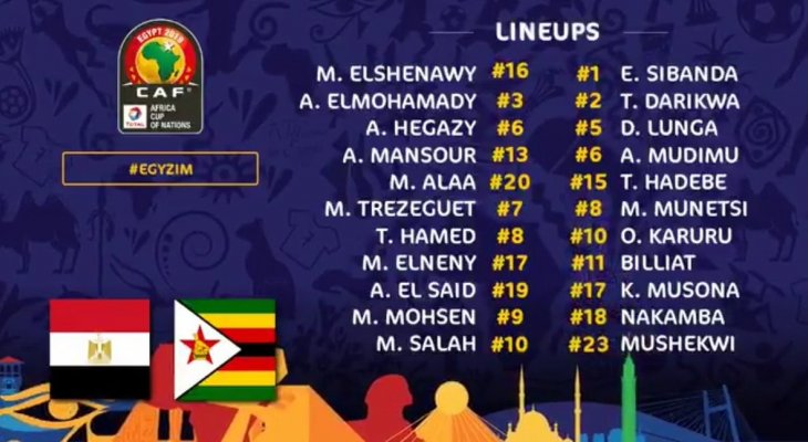 تشكيلة منتخب مصر لافتتاح كأس امم افريقيا