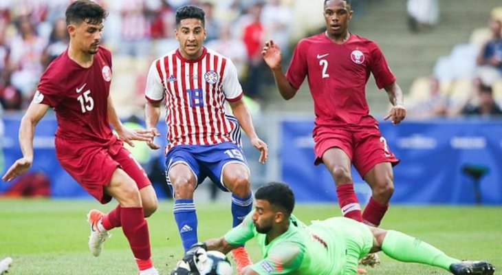 علامات لاعبي مباراة باراغواي - قطر
