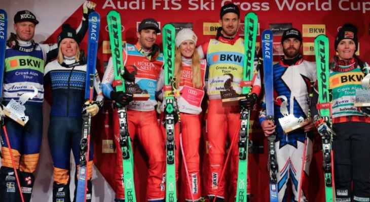 لينير وسميث يفتتحان بطولة اودي للتزلج بفوز لسويسرا