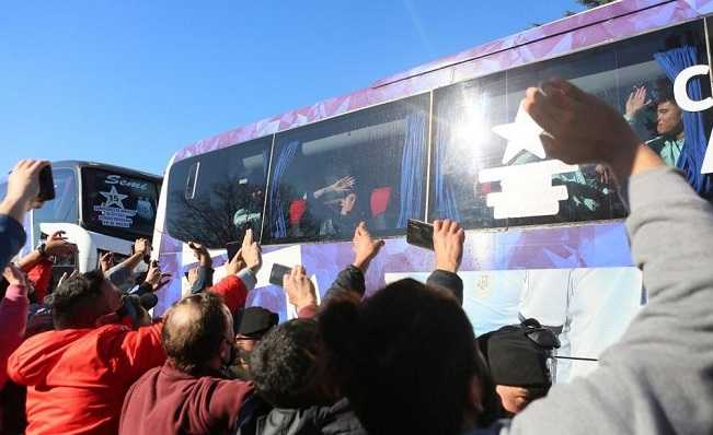 إستقبال الأبطال لمنتخب الارجنتين في العاصمة بوينوس آيرس