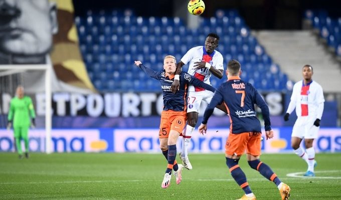 الدوري الفرنسي: سان جيرمان يوقف سلسلة إنتصارات مونبلييه ويعزز صدارته