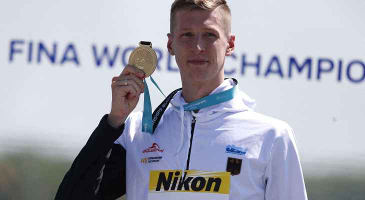 الألماني ويلبروك يحرز سباق 5 كلم في المياه المفتوحة بمونديال السباحة 2022
