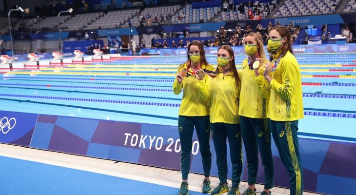 أولمبياد طوكيو-سباحة: ماكيون تقود أستراليا إلى ذهبية التتابع أربع مرات 100 م متنوعة
