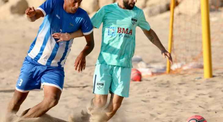 بطولة لبنان لكرة القدم الشاطئية: الريجي يتقدم في السلسة النهائي 1 - 0 امام شباب الجناح