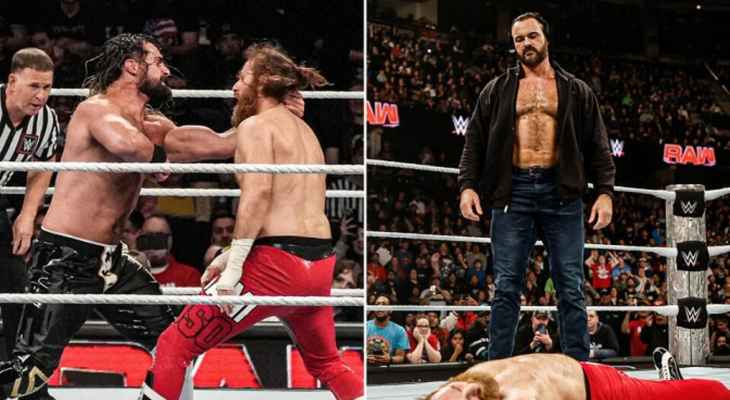 عرض الرو: تجدد العداوة بين بانك ورولينز ودرو ماكنتاير يعود ويهاجم سامي زين ولم شمل the New Day فشل