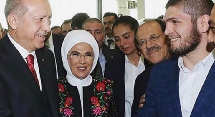 المقاتل حبيب يلتقي بالرئيس التركي اردوغان