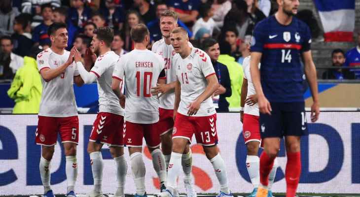 إحصاءات واهم مجريات مباراة فرنسا - الدانمارك