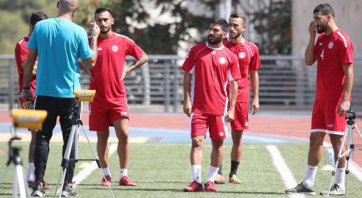 إختبار بدني للاعبين في منتخب لبنان