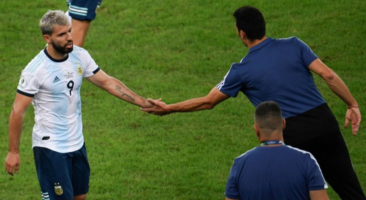  سكالوني يؤكد مشاركة أغويرو ضد البرازيل