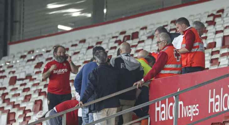 حادثة مفجعة أثناء مباراة في الدوري الإسباني الدرجة الثانية