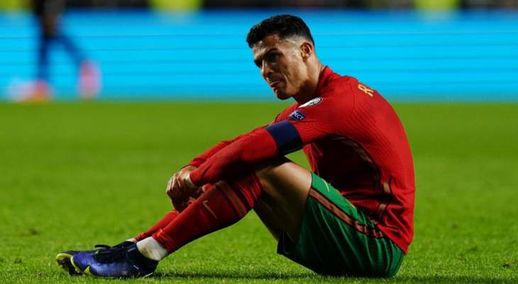 رونالدو يكسر الصمت بعد اخفاق البرتغال في التأهل المباشر لمونديال قطر