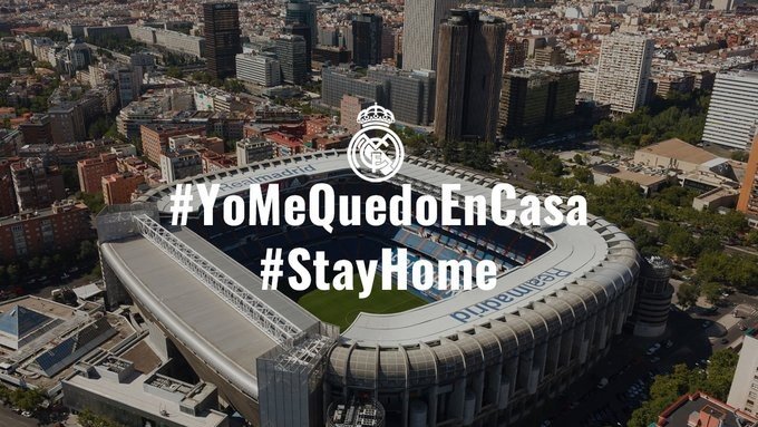 ريال مدريد يطالب الجميع بالبقاء في المنزل بلسان نجومه 