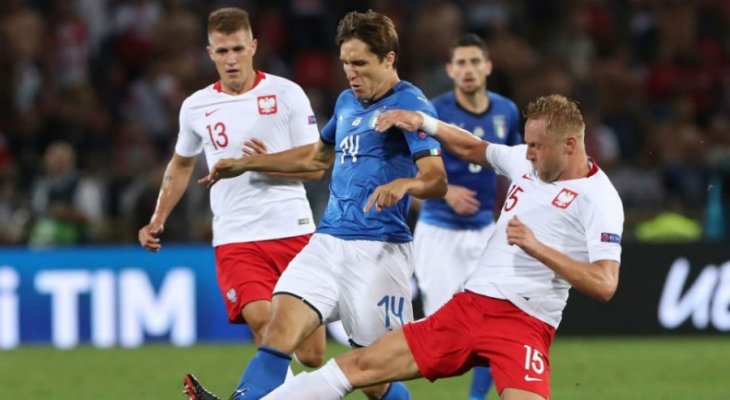 ايطاليا تستحق ركلة الجزاء امام بولندا في دوري الامم الاوروبية 