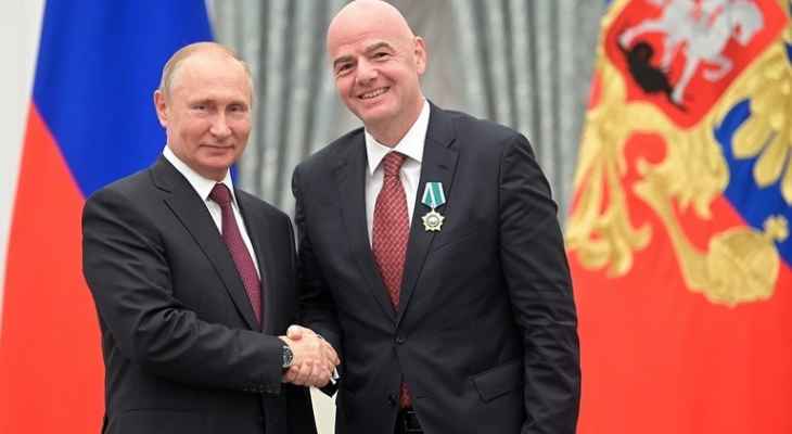 بوتين يمنح انفانتينو وساماً رسمياً