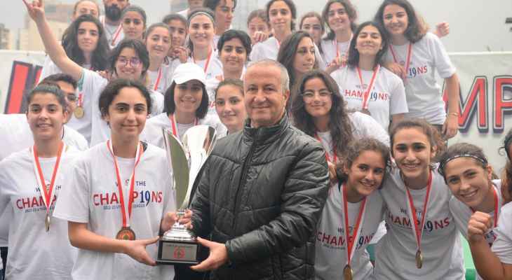 أكاديمية بيروت تفوز بلقب بطولة الشابات تحت ١٩ عاماً بدون اي خسارة