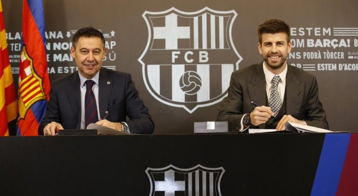 رسمياً - برشلونة يعلن تجديد عقد بيكيه حتى عام 2022