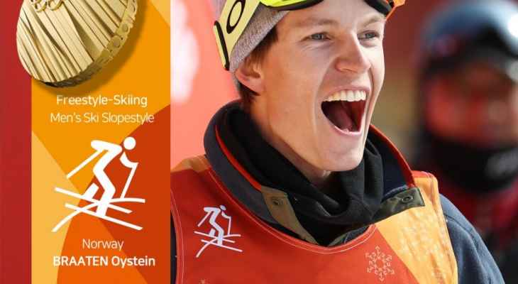 النروجي أويستين براتن يحسم ذهبية التزلج البهلواني