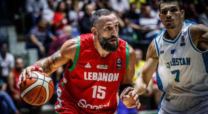 سلة آسيا: لبنان يتأهل إلى الدور الثاني بفوز ساحق على كازاخستان